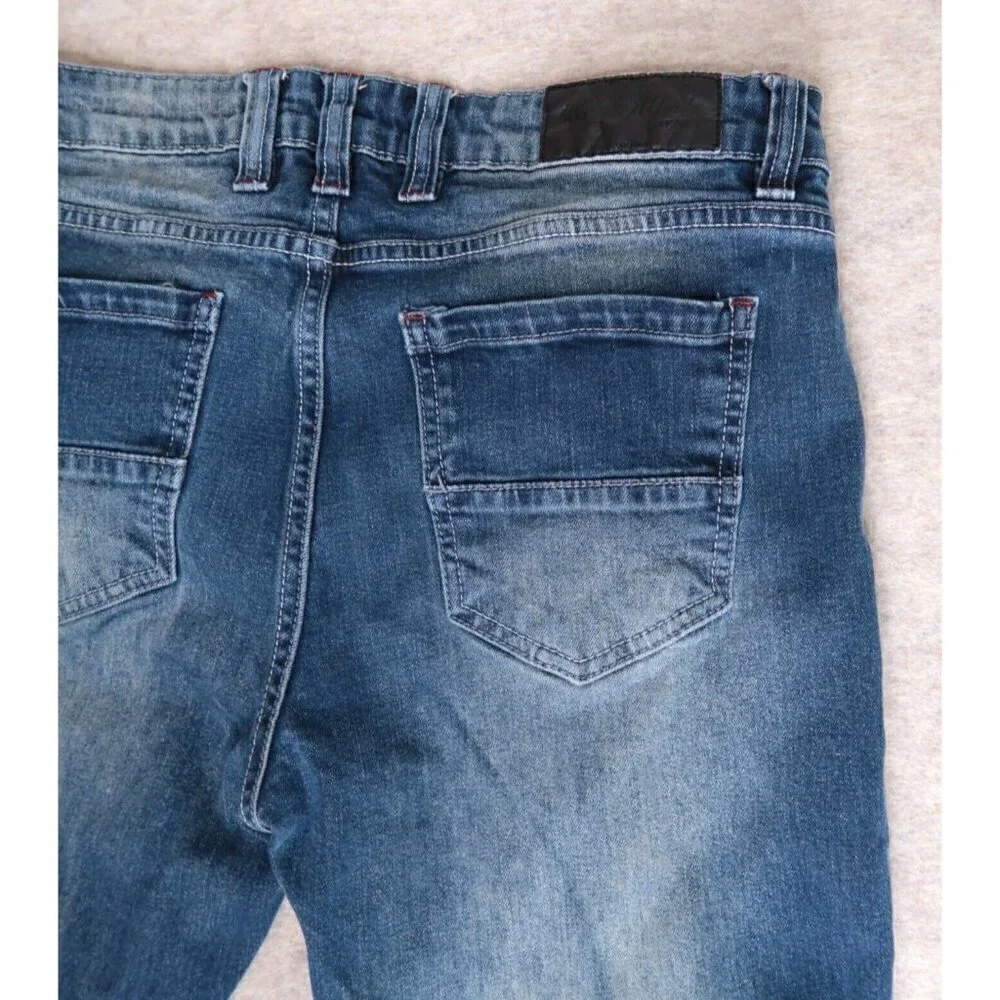 Stylo Skinny Jeans Distressed Dark Washed Blue Denim Stretch Men's Actual 32x29